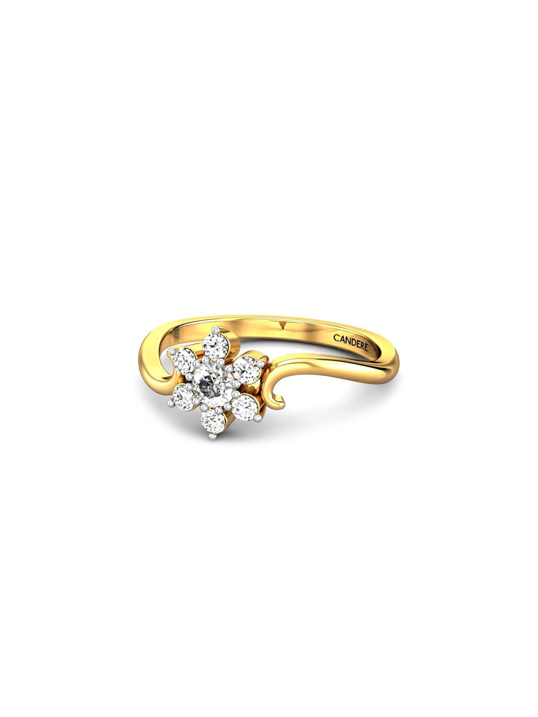 

CANDERE A KALYAN JEWELLERS COMPANY 22KT (916) CZ Studded Gold Ring-2.07gm