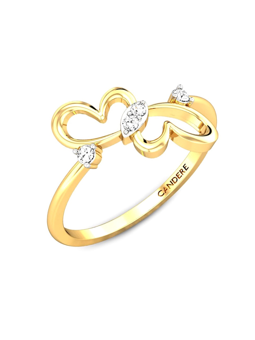 

CANDERE A KALYAN JEWELLERS COMPANY BIS Hallmark 18KT (750) Gold CZ-Studded Ring-1.45gm