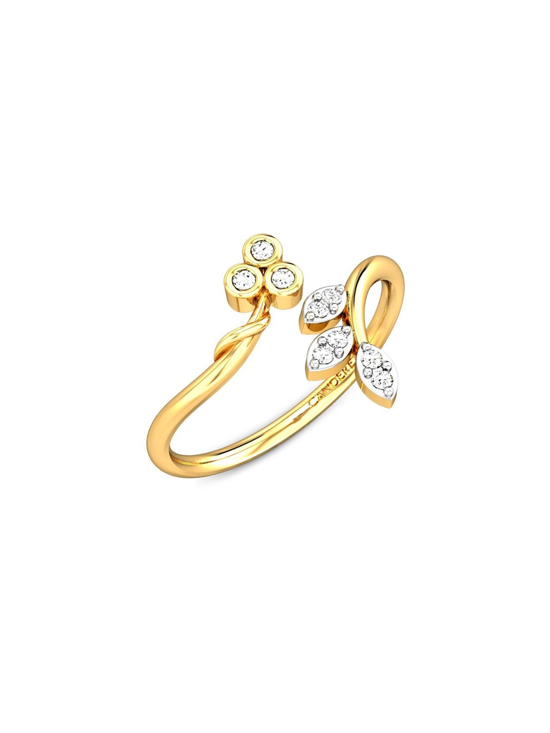 

CANDERE A KALYAN JEWELLERS COMPANY BIS Hallmark 22KT (916) Gold CZ-Studded Ring-2.31gm