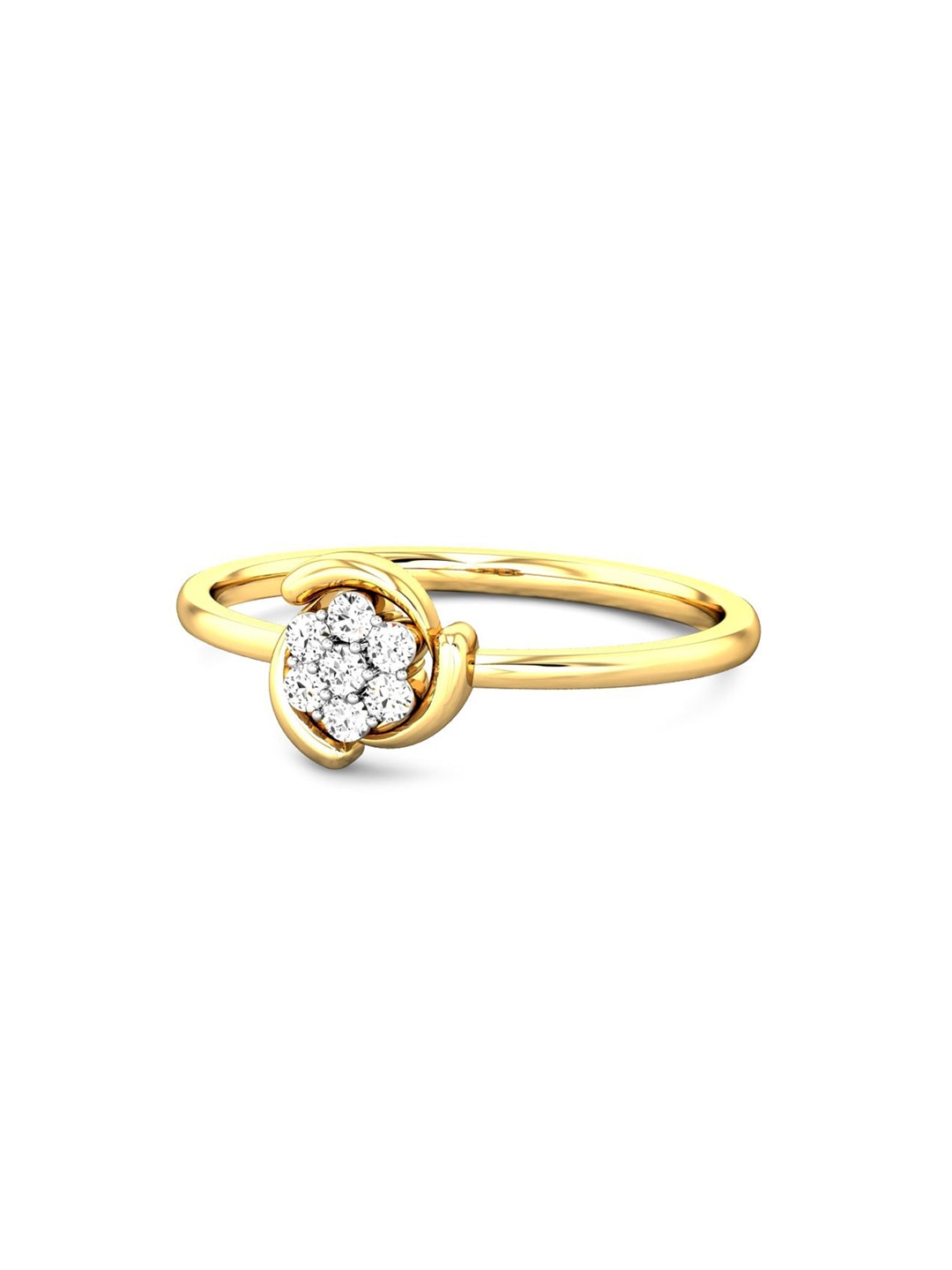 

CANDERE A KALYAN JEWELLERS COMPANY 14KT (585) Gold Cubic Zirconia Studded Ring- 1.36gm