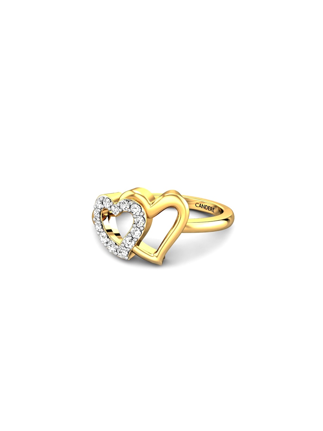 

CANDERE A KALYAN JEWELLERS COMPANY 22KT (916) Gold Cubic Zirconia Studded Ring-2.82 gm