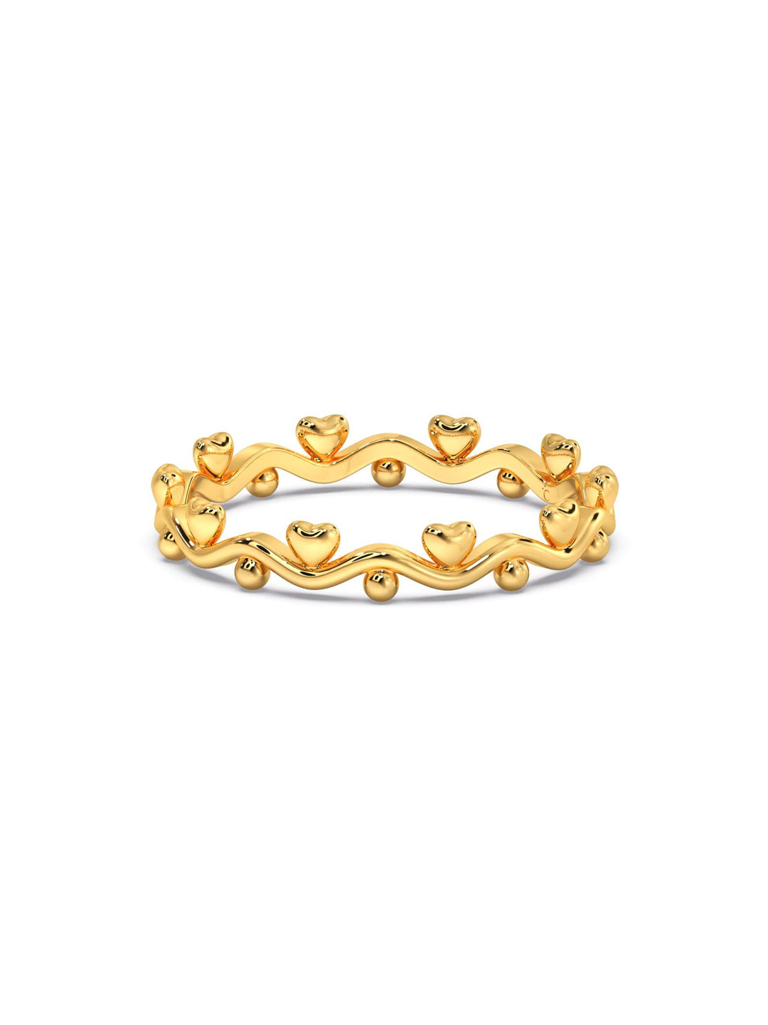 

CANDERE A KALYAN JEWELLERS COMPANY BIS Hallmark 14KT (585) Gold Finger Ring-1.3 gm