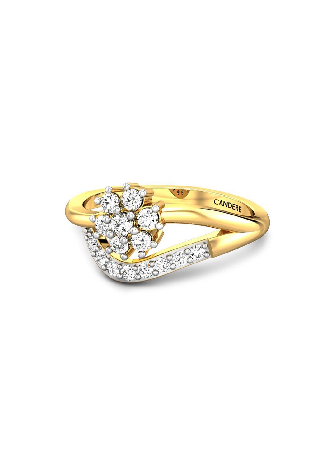 

CANDERE A KALYAN JEWELLERS COMPANY BIS Hallmark 22KT(916) Gold CZ Studded Ring-2.51gm