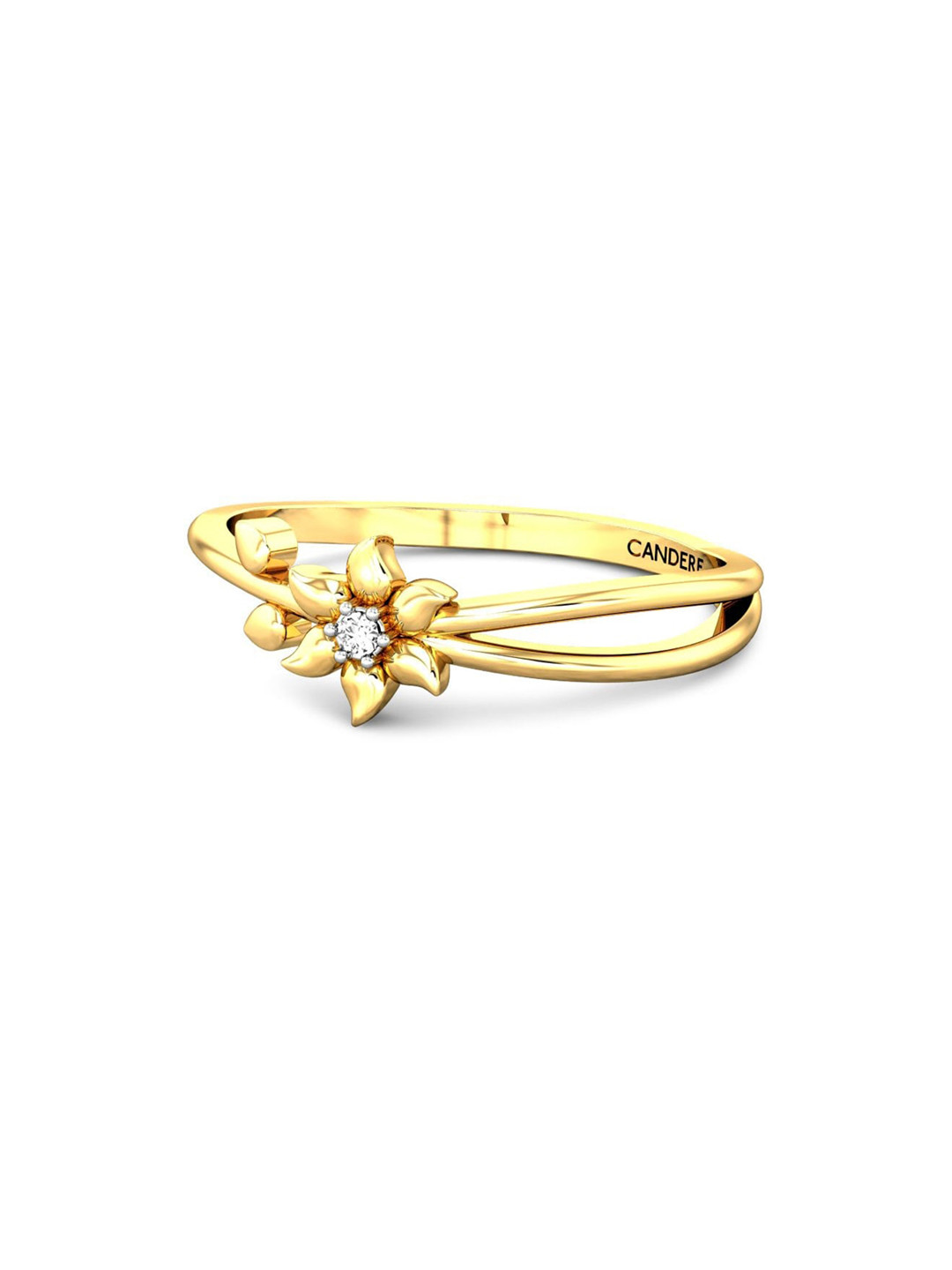 

CANDERE A KALYAN JEWELLERS COMPANY 22KT (916) Gold Cubic Zirconia Studded Ring-2.32gm