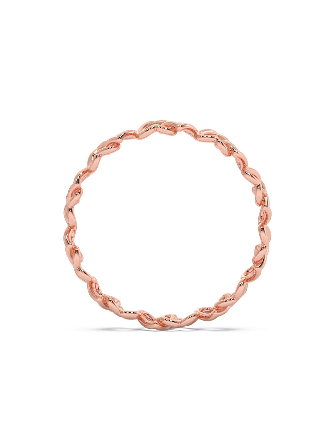 

CANDERE A KALYAN JEWELLERS COMPANY 18KT (750) Gold BIS Hallmark Honey Boo Band Ring-1.57gm, Rose gold