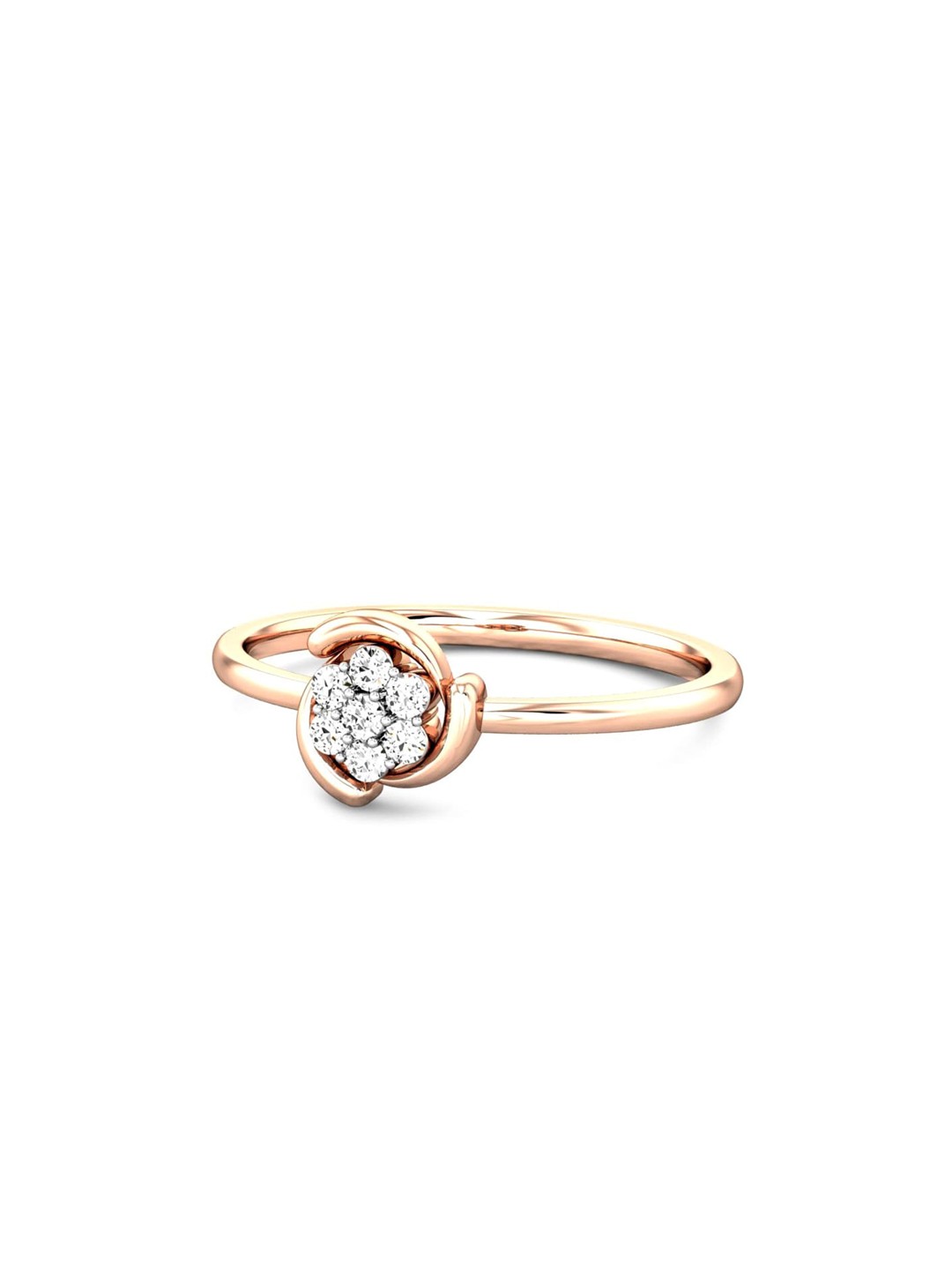 

CANDERE A KALYAN JEWELLERS COMPANY 18KT (750) Rose Gold Cubic Zirconia Studded Ring-1.82gm