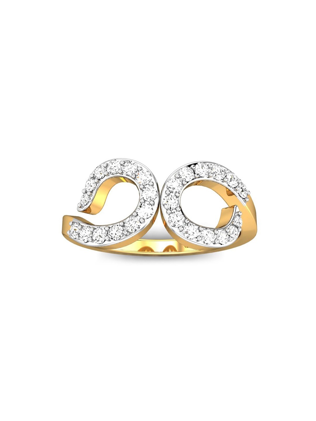 

CANDERE A KALYAN JEWELLERS COMPANY BIS Hallmark 22KT (916) CZ Gold Finger Ring-2.51gm