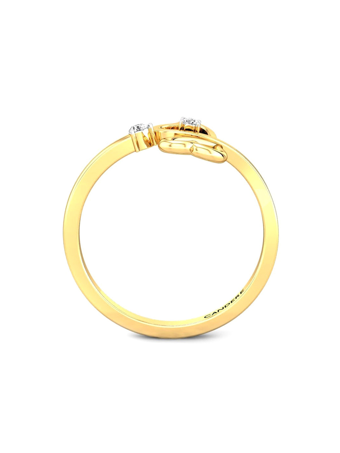 

CANDERE A KALYAN JEWELLERS COMPANY BIS Hallmark 18KT (750) Gold CZ Studded Ring-1.77gm
