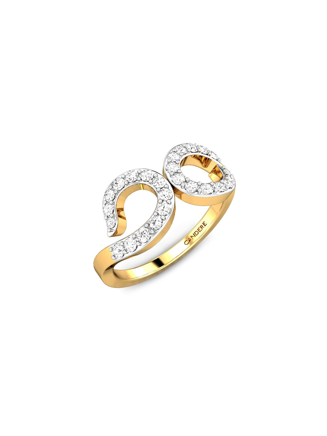 

CANDERE A KALYAN JEWELLERS COMPANY 22KT (916) Gold Cubic Zirconia Studded Ring- 3.01gm