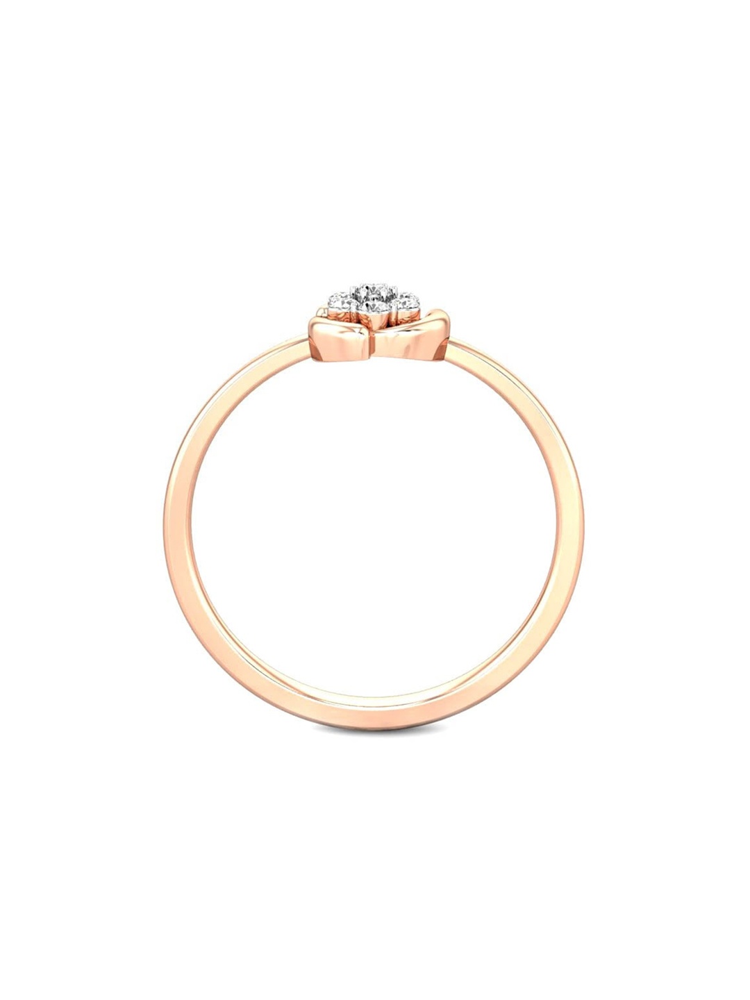 

CANDERE A KALYAN JEWELLERS COMPANY 18KT (750) Rose Gold Cubic Zirconia Studded Ring-1.78gm