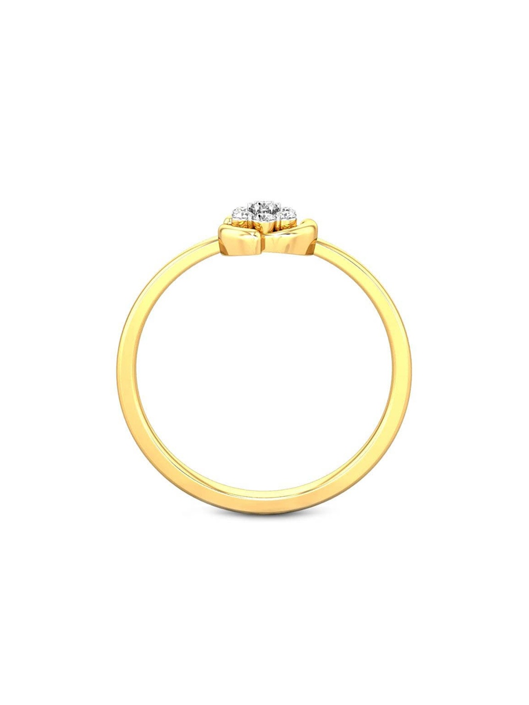 

CANDERE A KALYAN JEWELLERS COMPANY 22KT(916) Gold Flower-Design Band Finger Ring-2.13gm