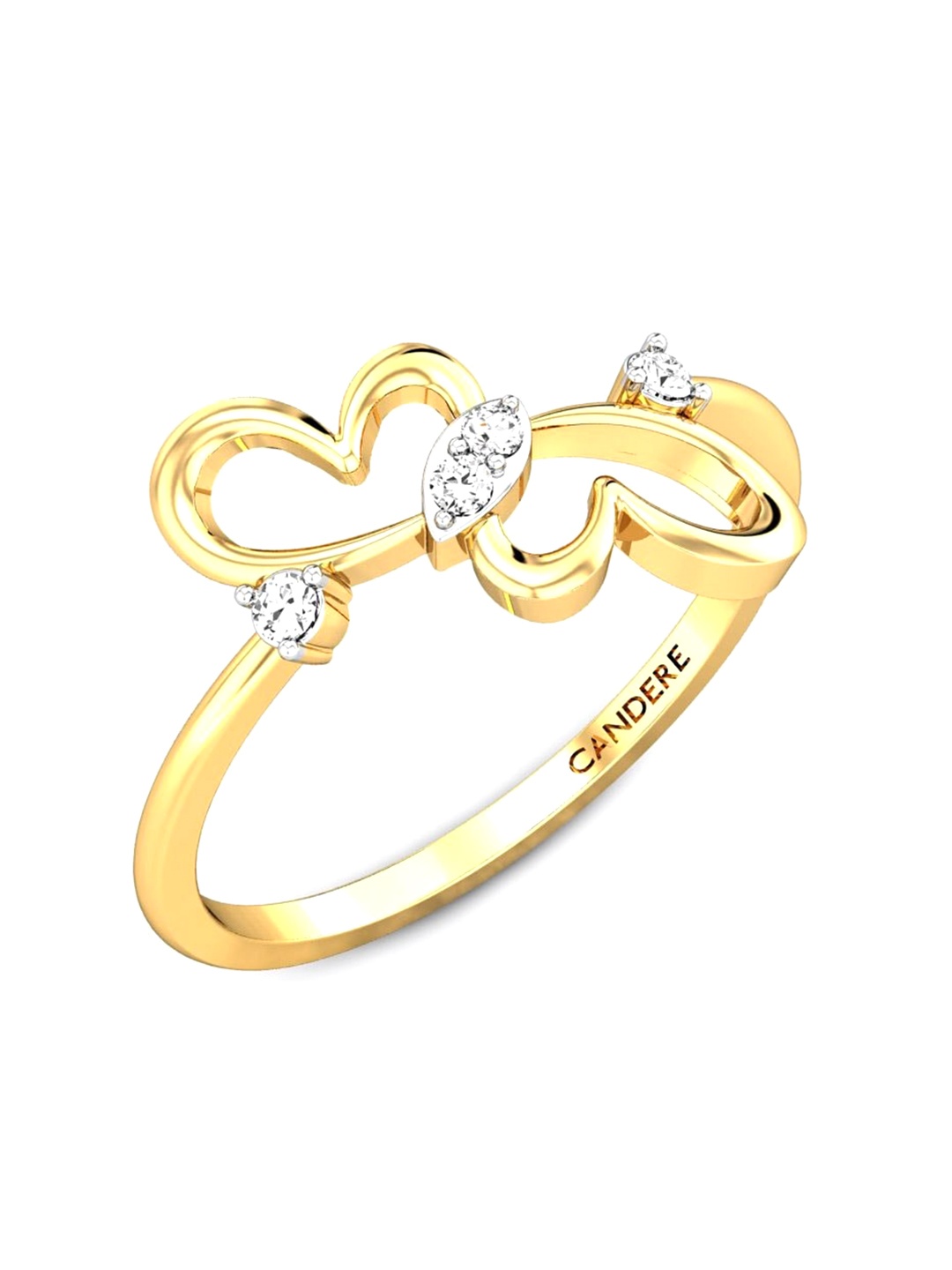 

CANDERE A KALYAN JEWELLERS COMPANY 22KT (916) Gold Cubic Zirconia Studded Ring- 1.94gm