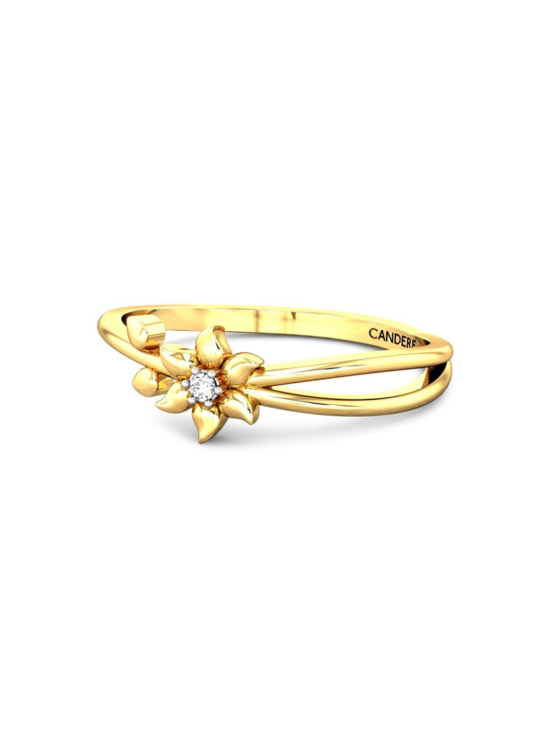 

CANDERE A KALYAN JEWELLERS COMPANY 22KT (916) Gold Cubic Zirconia Studded Ring-2.76gm