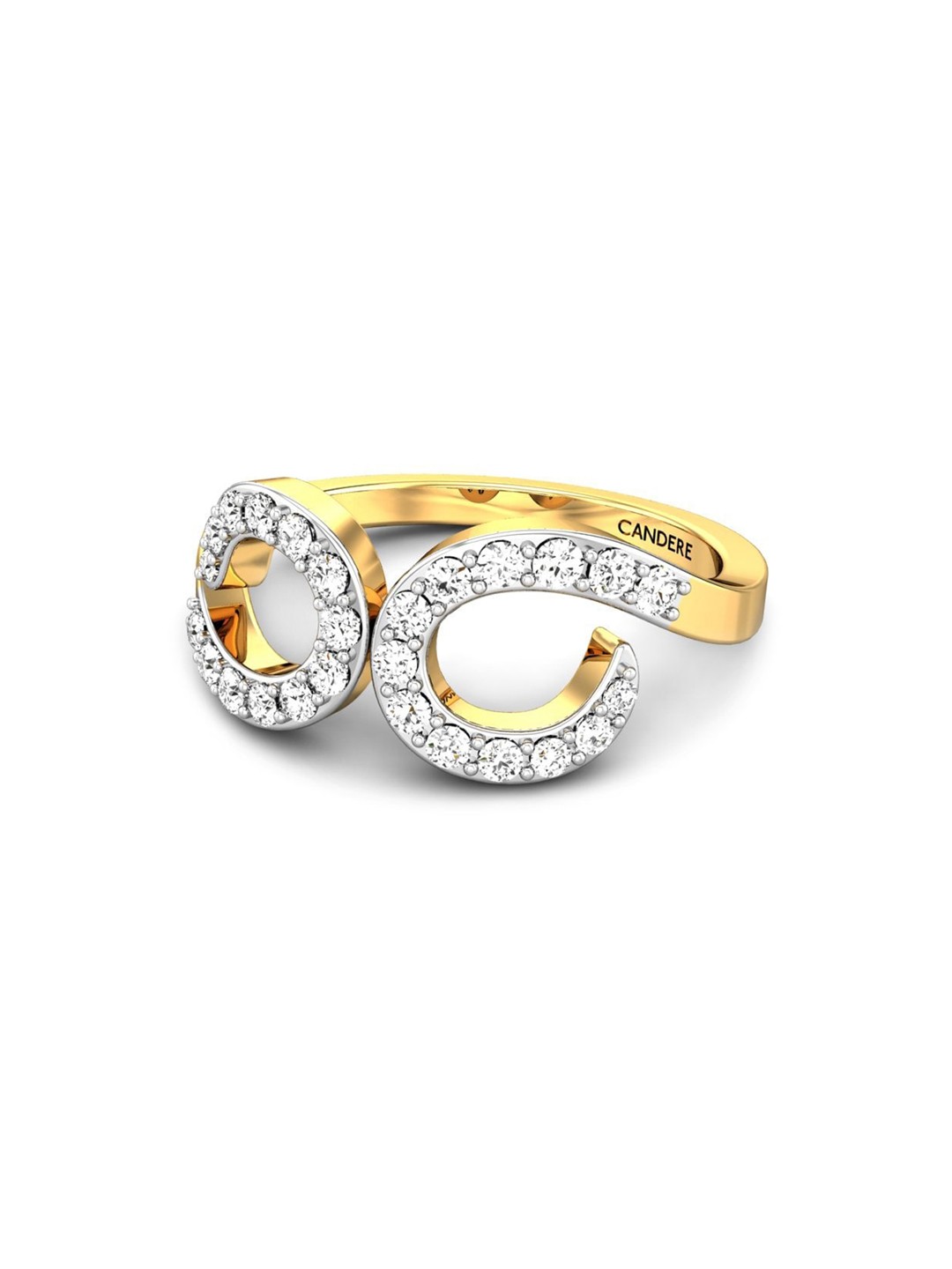 

CANDERE A KALYAN JEWELLERS COMPANY 22KT (916) Gold Cubic Zirconia Studded Ring-3.06 gm