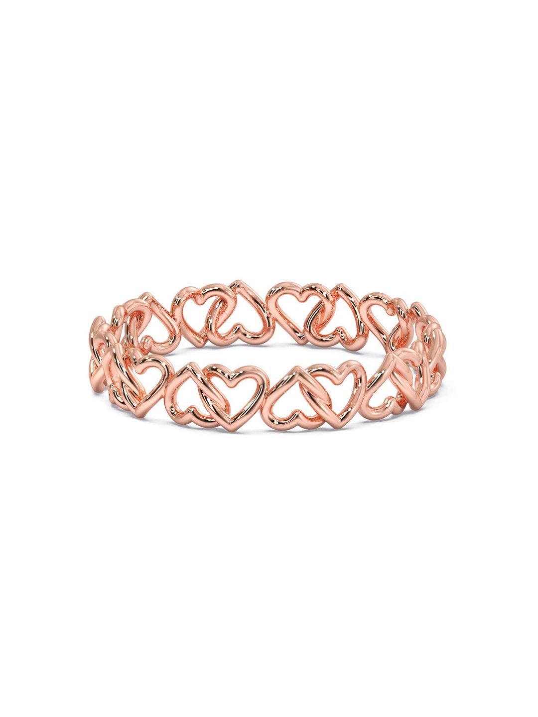 

CANDERE A KALYAN JEWELLERS COMPANY BIS Hallmark 14KT (585) Rose Gold Finger Ring-1.42 gm