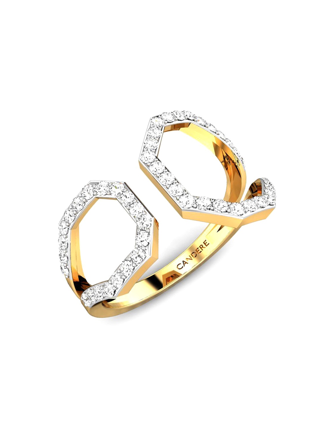 

CANDERE A KALYAN JEWELLERS COMPANY BIS Hallmark 22KT(916) Gold CZ Studded Ring-2.1gm