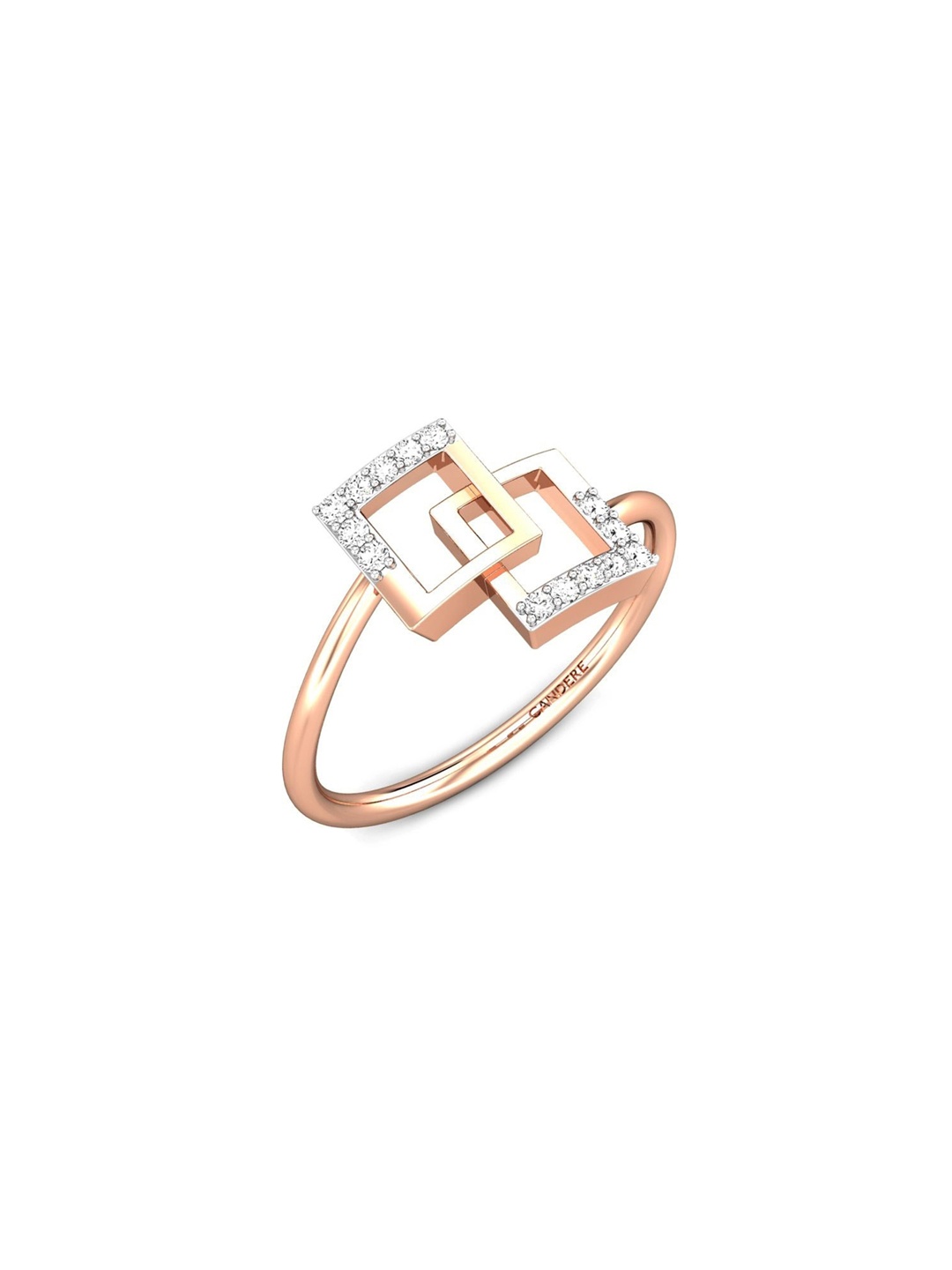

CANDERE A KALYAN JEWELLERS COMPANY BIS Hallmark 14KT (585) Rose Gold Ring-1.38gm