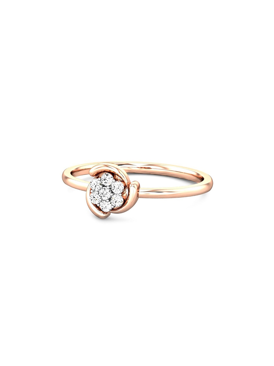 

CANDERE A KALYAN JEWELLERS COMPANY 18KT (750) Gold Cubic Zirconia Finger Ring-1.6 gm, Rose gold