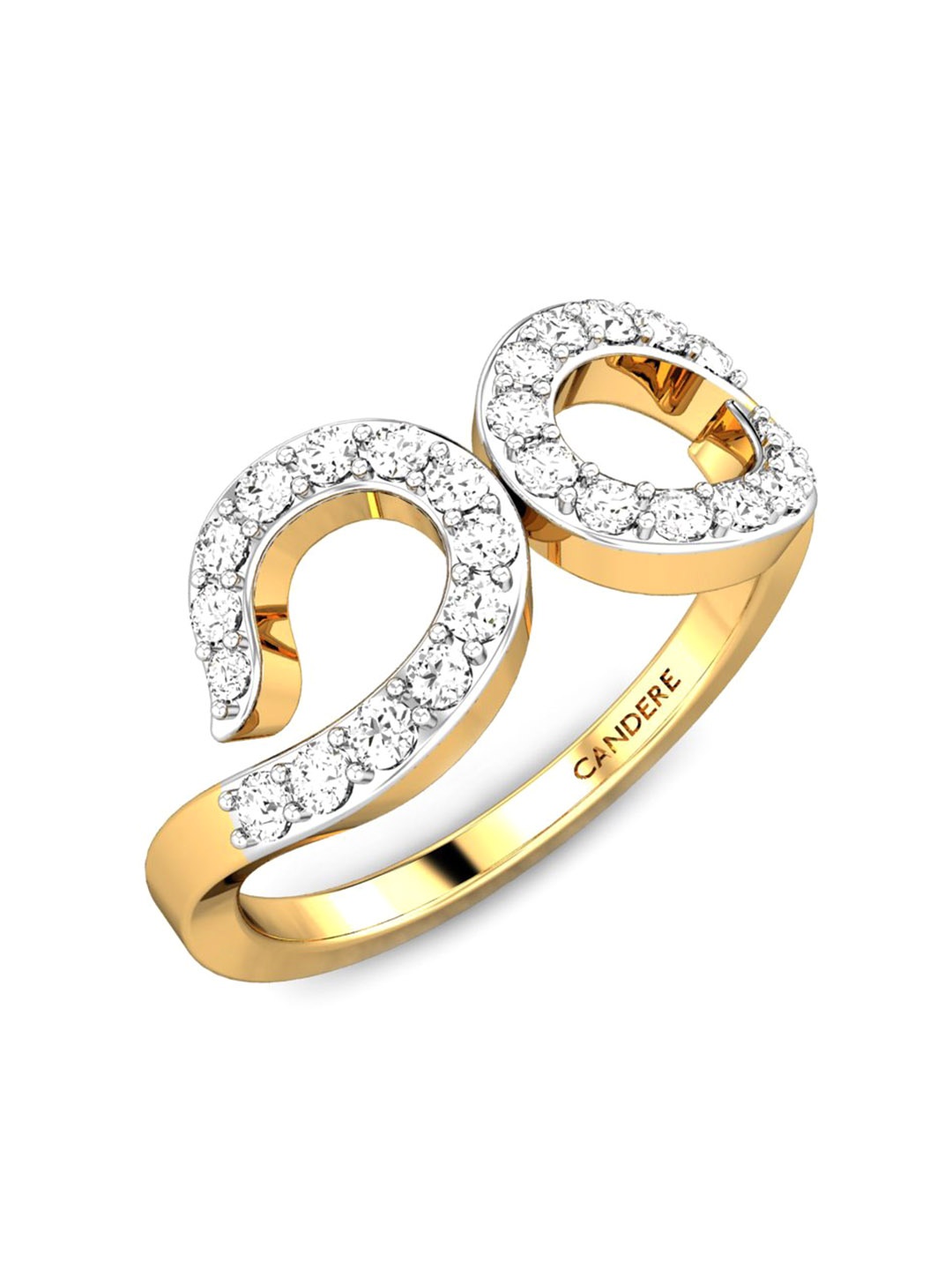 

CANDERE A KALYAN JEWELLERS COMPANY BIS Hallmark 22KT (916) Gold CZ-Studded Ring-3.12gm