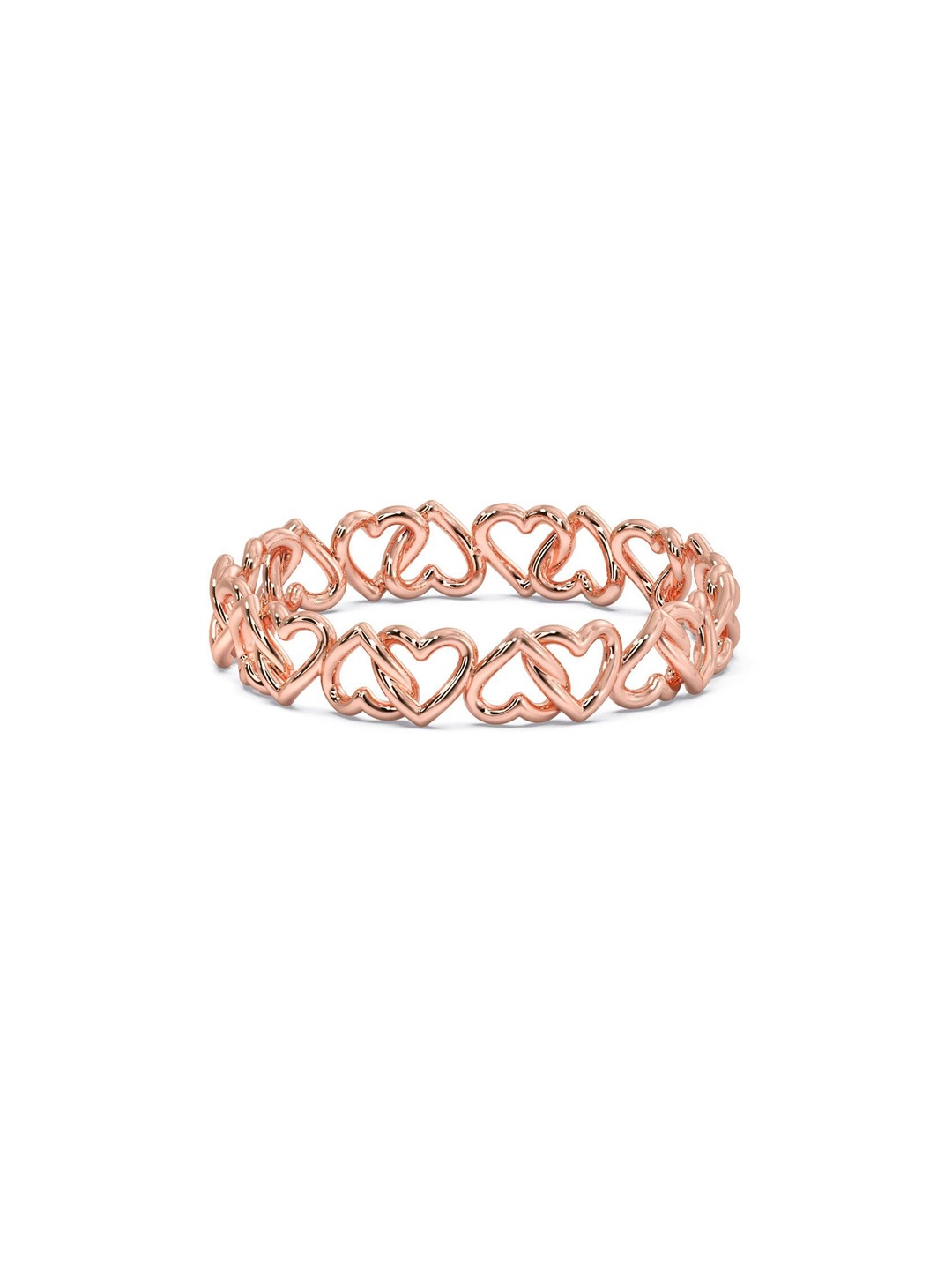 

CANDERE A KALYAN JEWELLERS COMPANY BIS Hallmark 14KT (585) Rose Gold Band Ring-1.49 gm