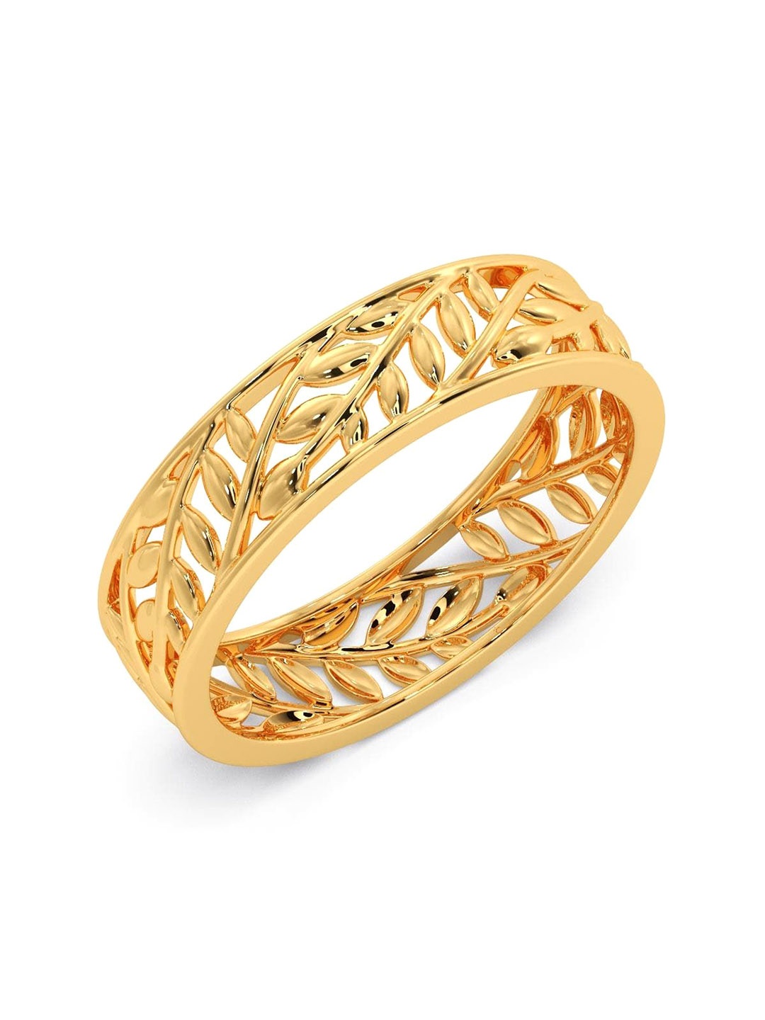 

CANDERE A KALYAN JEWELLERS COMPANY 18KT (750) Gold CZ-Studded Finger Ring-2.0gm