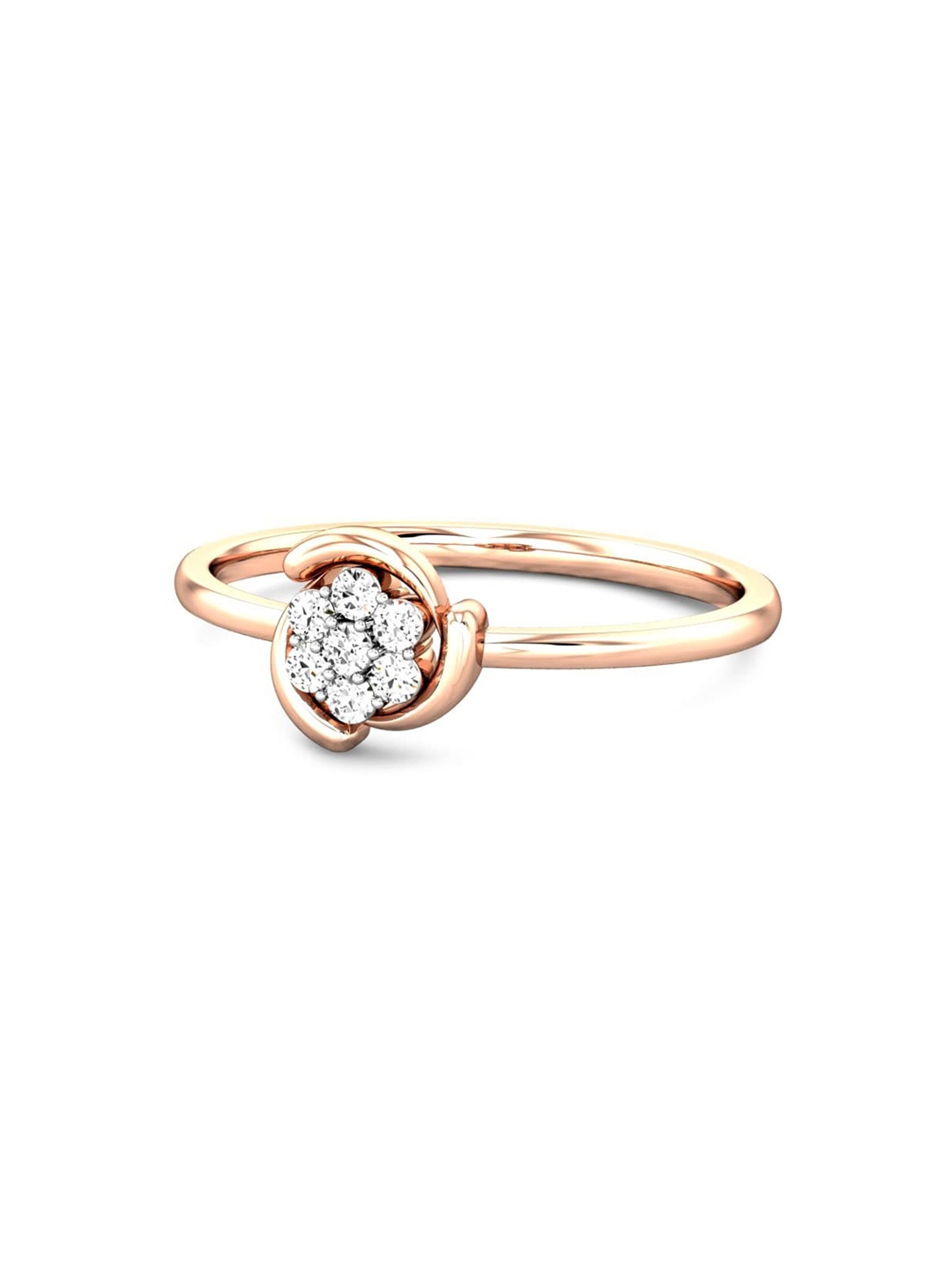 

CANDERE A KALYAN JEWELLERS COMPANY 18KT (750) Rose Gold Cubic Zirconia Studded Ring-1.85gm