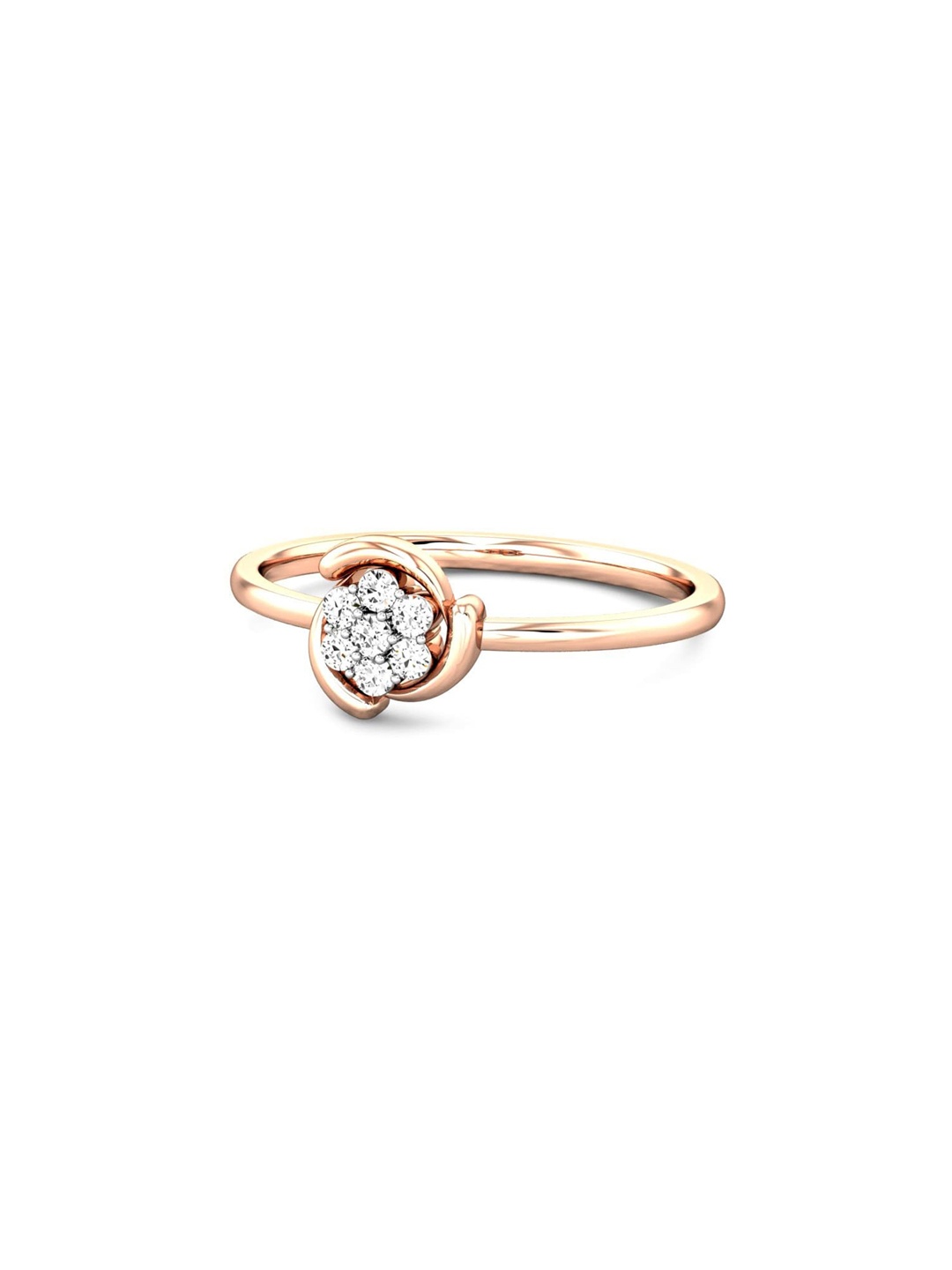 

CANDERE A KALYAN JEWELLERS COMPANY 18KT(750) Rose Gold CZ-Studded Finger Ring-1.53gm