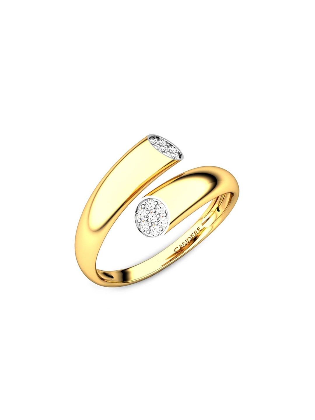 

CANDERE A KALYAN JEWELLERS COMPANY 22KT (916) Gold Cubic Zirconia Studded Ring-2.67 gm