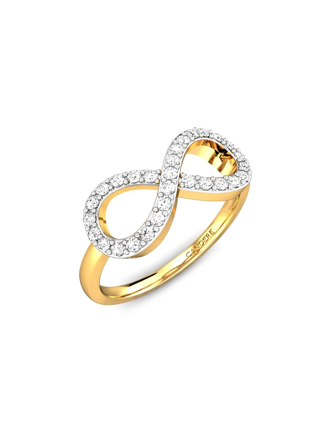 

CANDERE A KALYAN JEWELLERS COMPANY 22KT (916) Gold Cubic Zirconia Studded Ring- 2.4gm