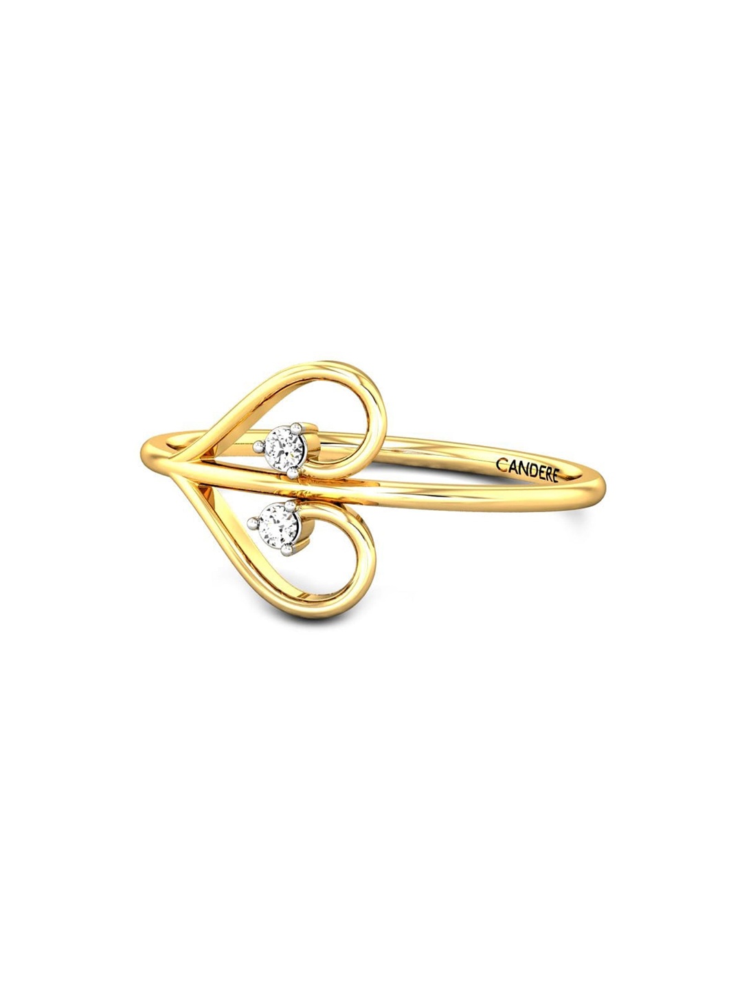 

CANDERE A KALYAN JEWELLERS COMPANY 18KT (750) Gold Cubic Zirconia Studded Ring- 1.34gm