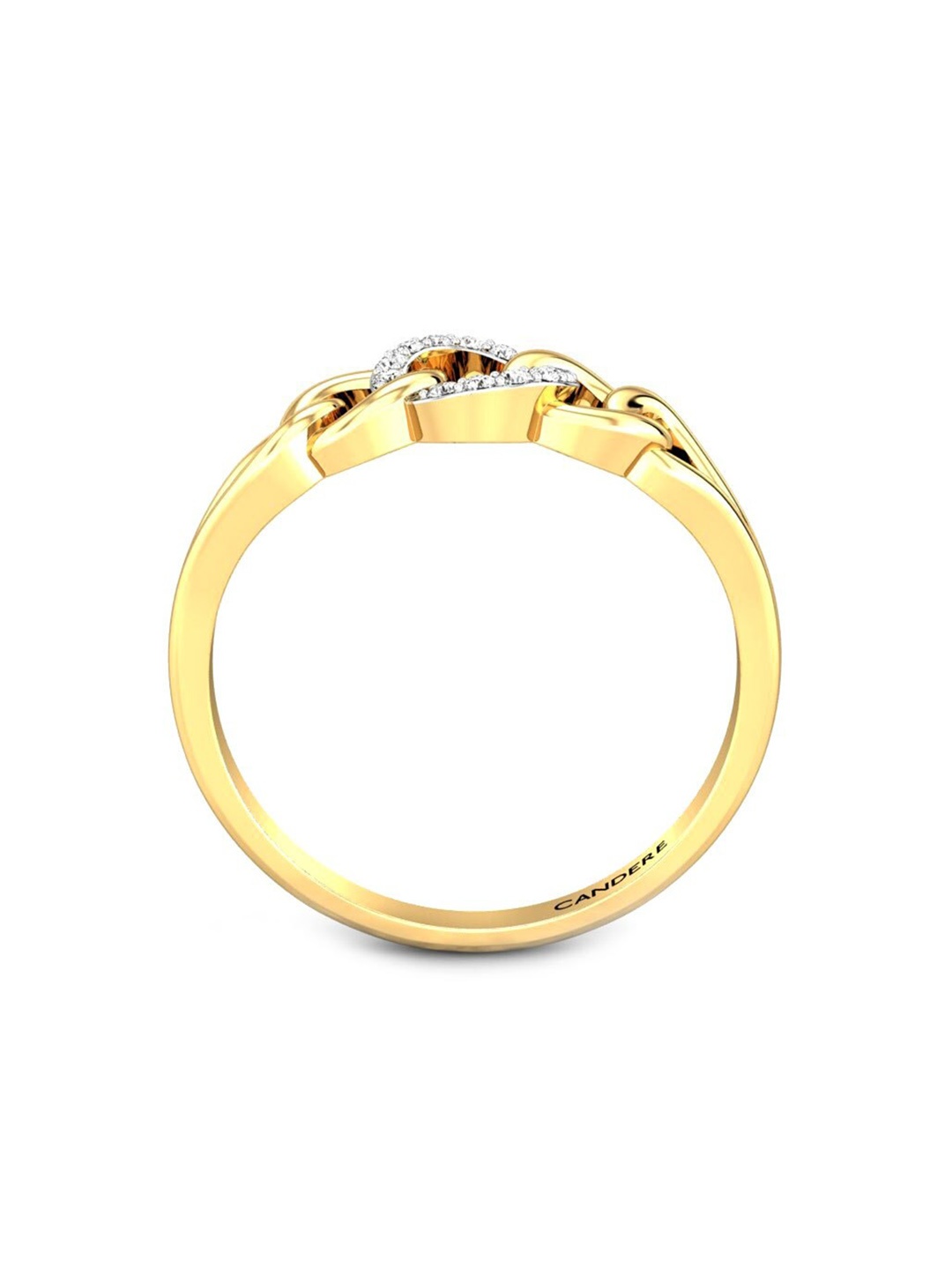 

CANDERE A KALYAN JEWELLERS COMPANY 18KT (750) Gold Cubic Zirconia Studded Ring- 2.64gm