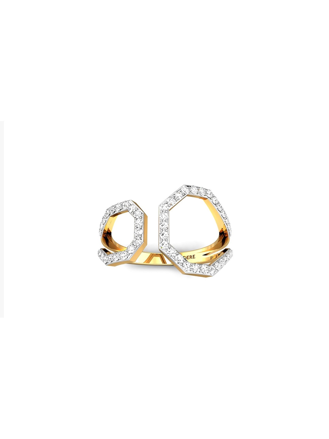 

CANDERE A KALYAN JEWELLERS COMPANY BIS Hallmark 18KT (750) Gold CZ-Studded Ring-1.92gm