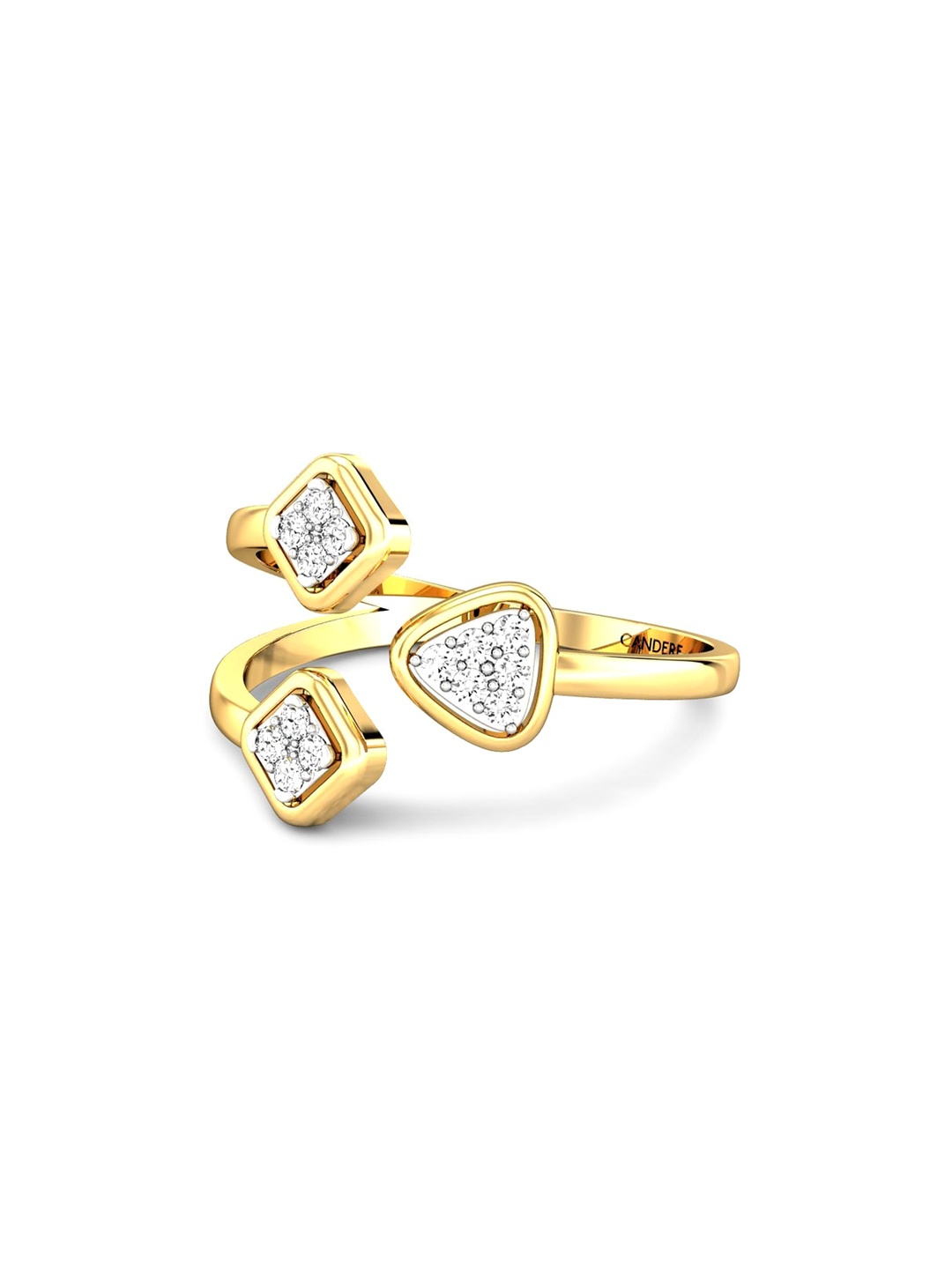 

CANDERE A KALYAN JEWELLERS COMPANY 22KT (916) Gold Cubic Zirconia Studded Ring-2.66gm