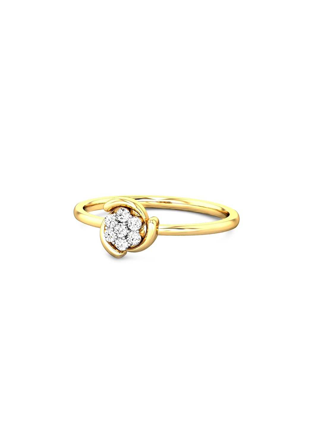 

CANDERE A KALYAN JEWELLERS COMPANY BIS Hallmark 18KT (750) Gold CZ-Studded Ring-1.82gm