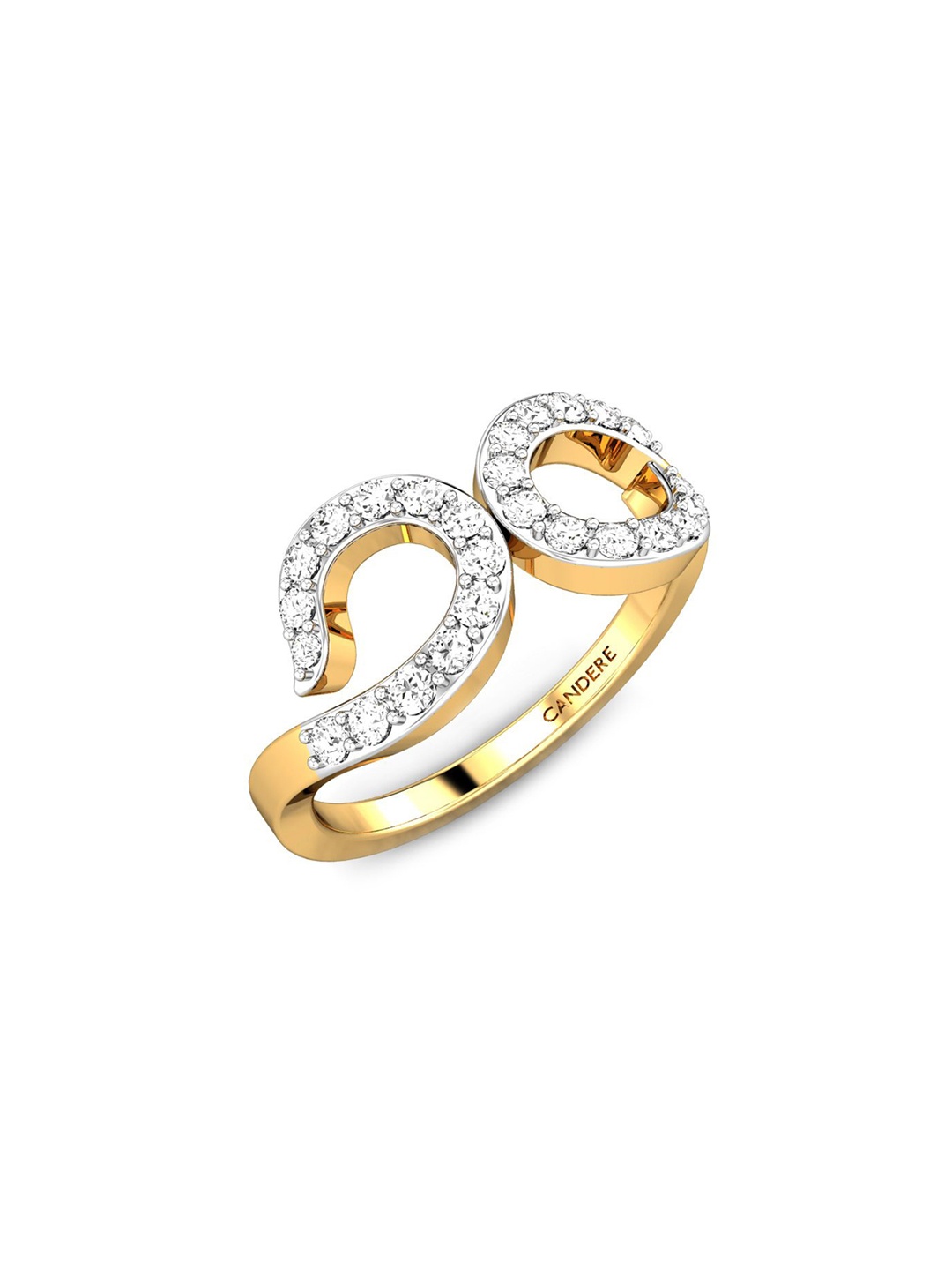 

CANDERE A KALYAN JEWELLERS COMPANY 22KT(916) Gold CZ-Studded Finger Ring-2.58gm