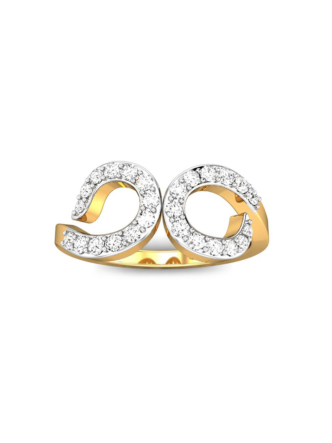 

CANDERE A KALYAN JEWELLERS COMPANY BIS Hallmark 18KT (750) Gold CZ-Studded Ring-2.18gm