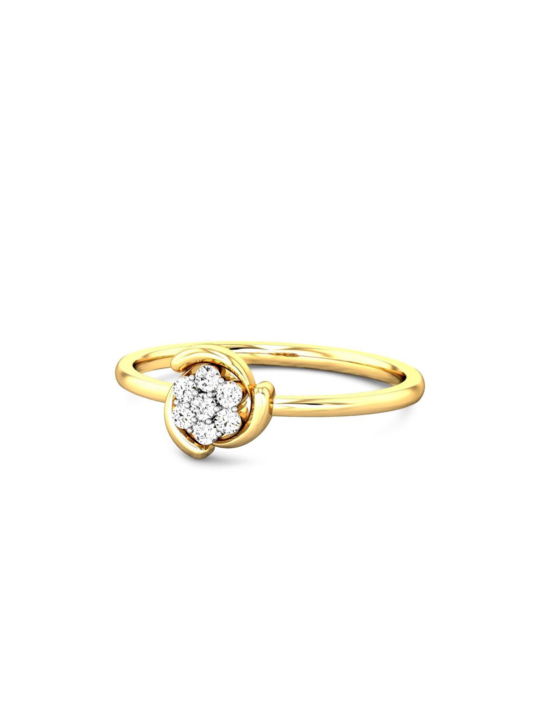 

CANDERE A KALYAN JEWELLERS COMPANY 18KT (750) Gold Cubic Zirconia Studded Ring-1.85 gm