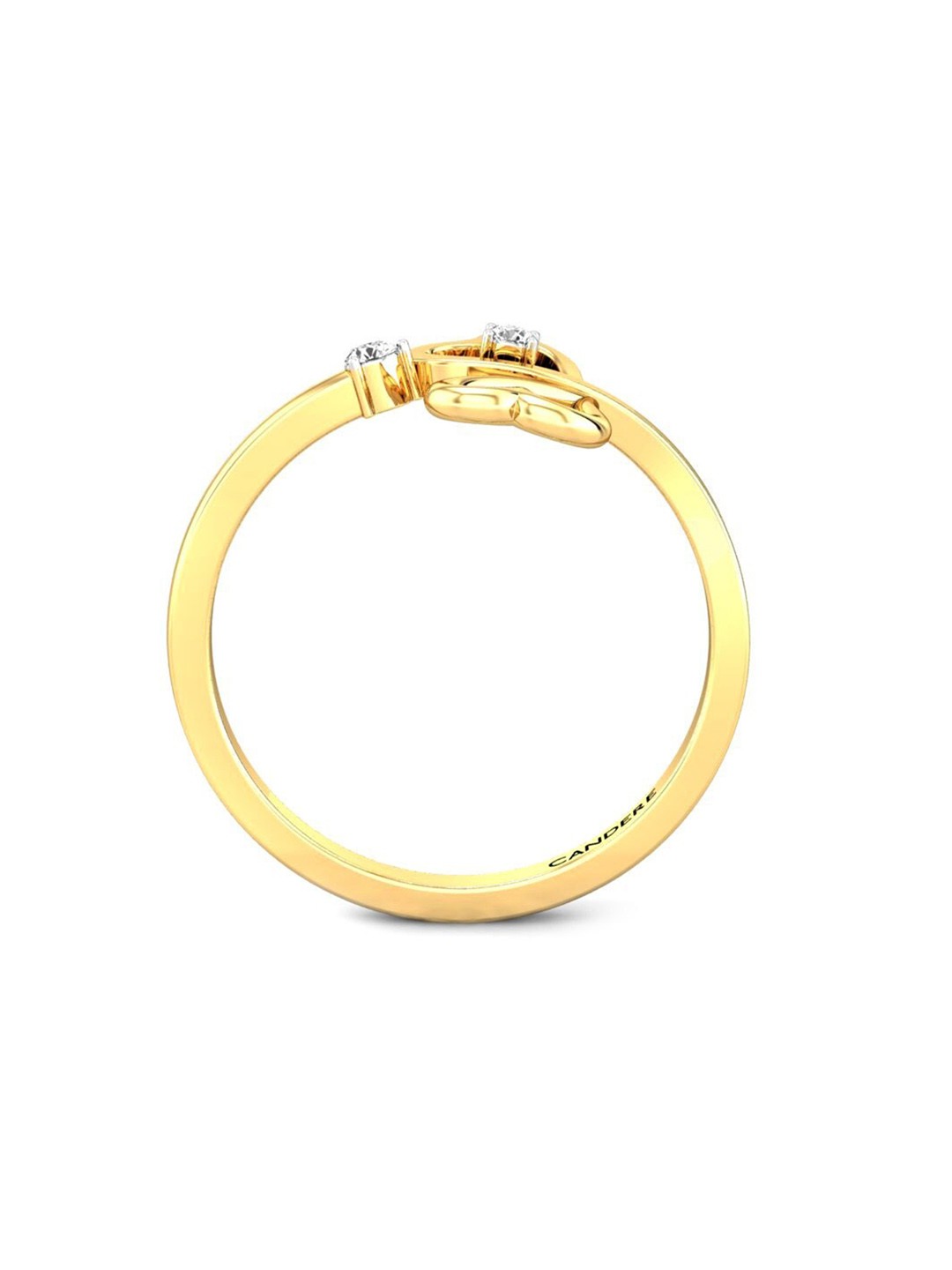 

CANDERE A KALYAN JEWELLERS COMPANY 14KT (585) Gold Cubic Zirconia Studded Ring- 1.65gm