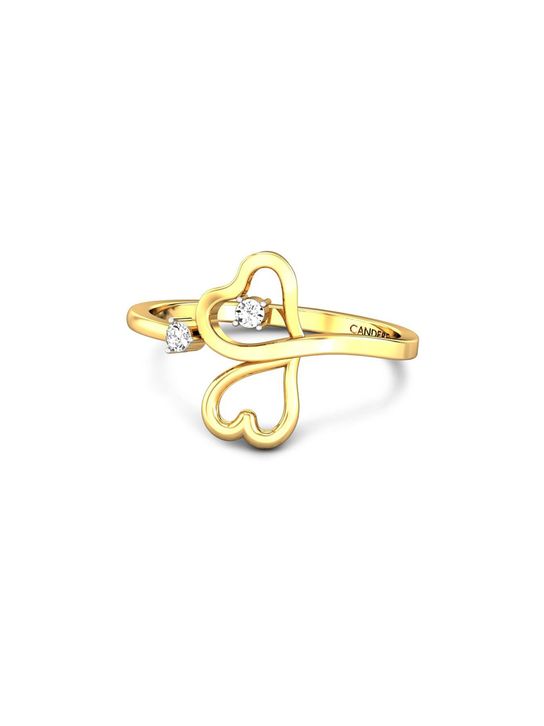 

CANDERE A KALYAN JEWELLERS COMPANY 14KT (585) Gold Cubic Zirconia Studded Ring-1.62 gm