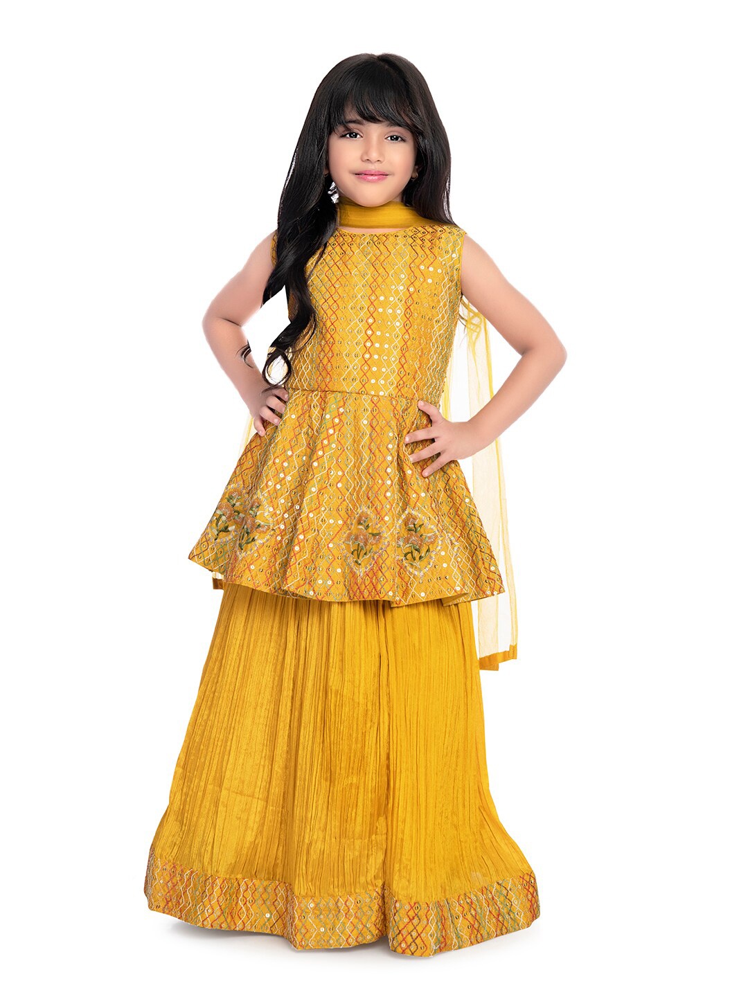 

Tiny Kingdom Girls Fit & Flare Maxi Dress, Mustard