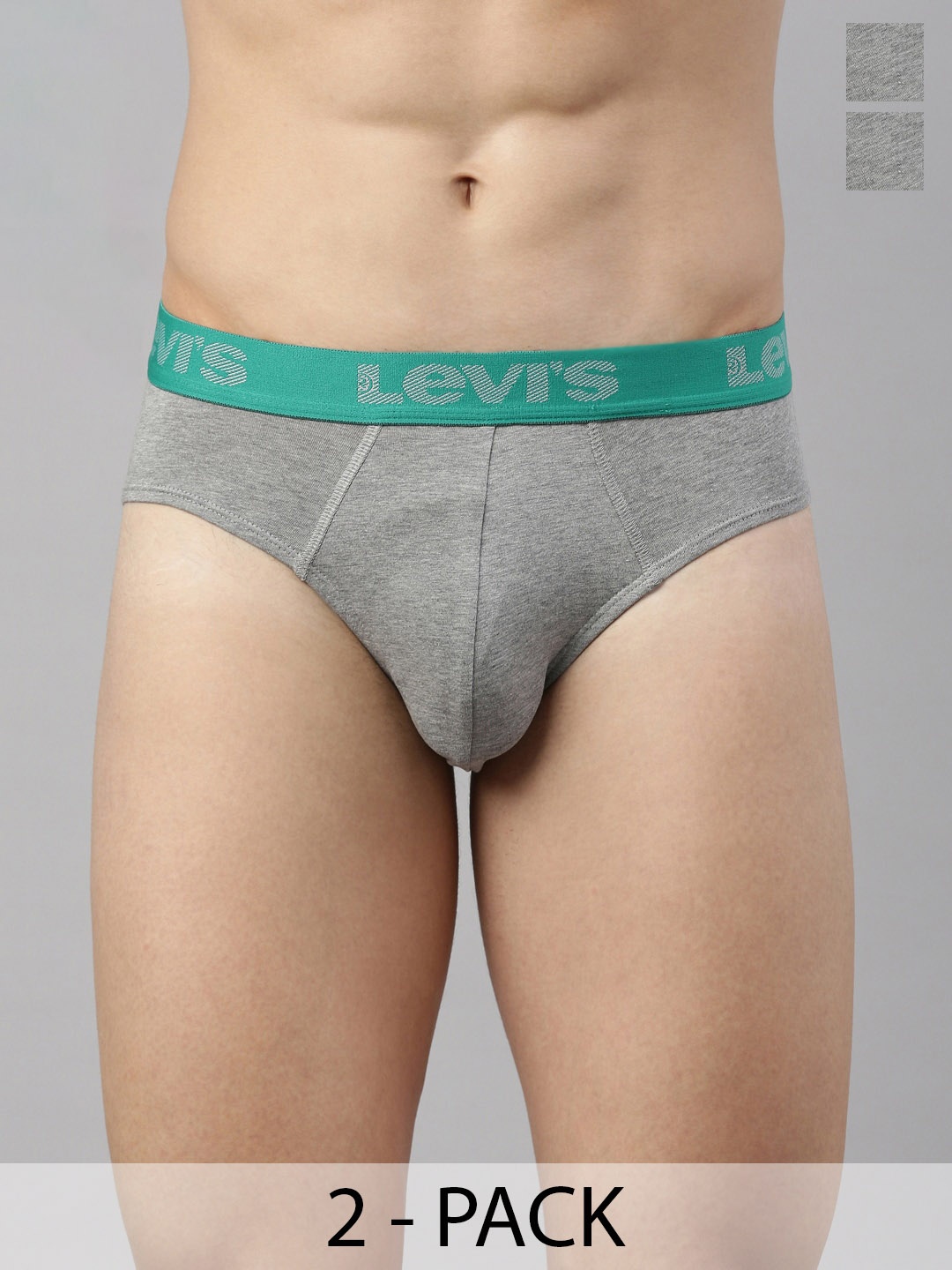

Levis Pack Of 2 Anti-Microbial Basic Briefs STYLE#066, Grey