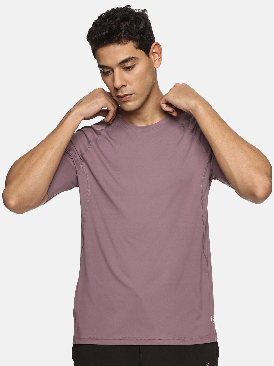 

Domin8 Men Breathable Quick Dry Regular Fit Sports T-Shirt, Purple