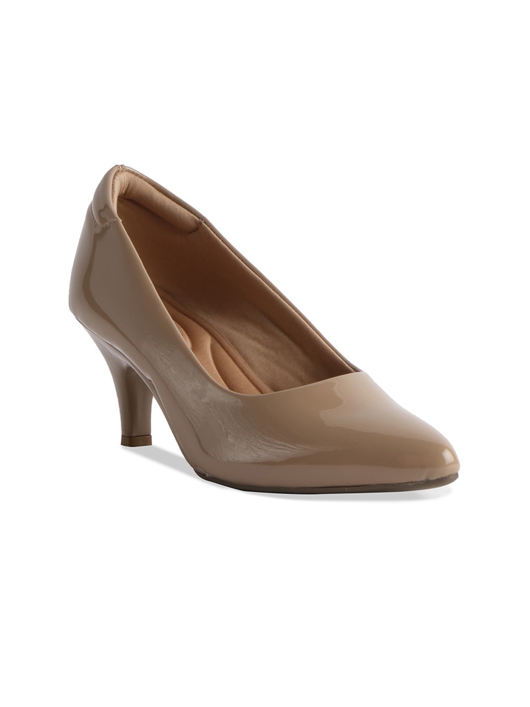 

ERIDANI Camelia Patent Pumps, Beige