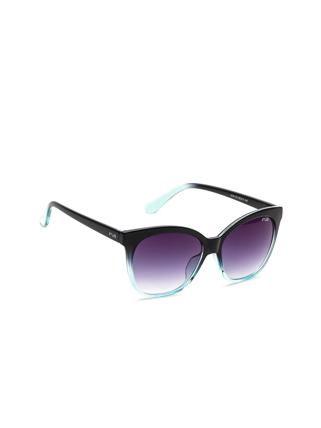 

IRUS by IDEE Women Oval Sunglasses with UV Protected Lens IRS1218C3SG, Purple