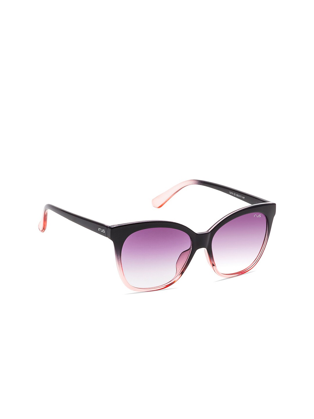 

IRUS by IDEE Women Oval Sunglasses with UV Protected Lens IRS1218C2SG, Purple