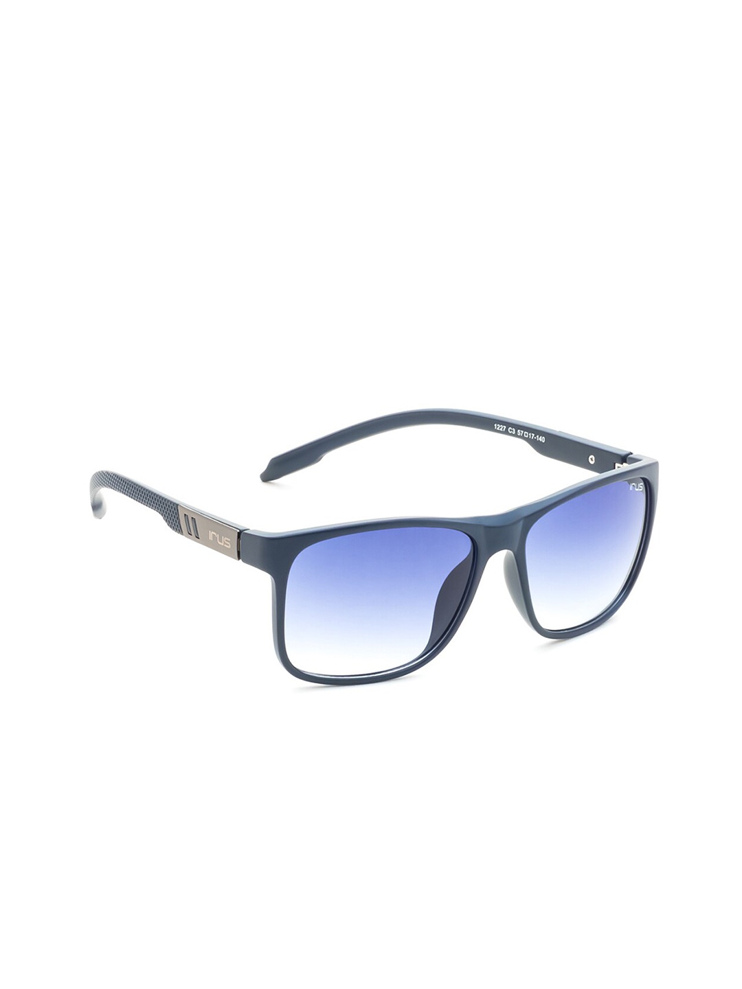 

IRUS by IDEE Men Rectangle Sunglasses with UV Protected Lens IRS1227C3SG, Blue