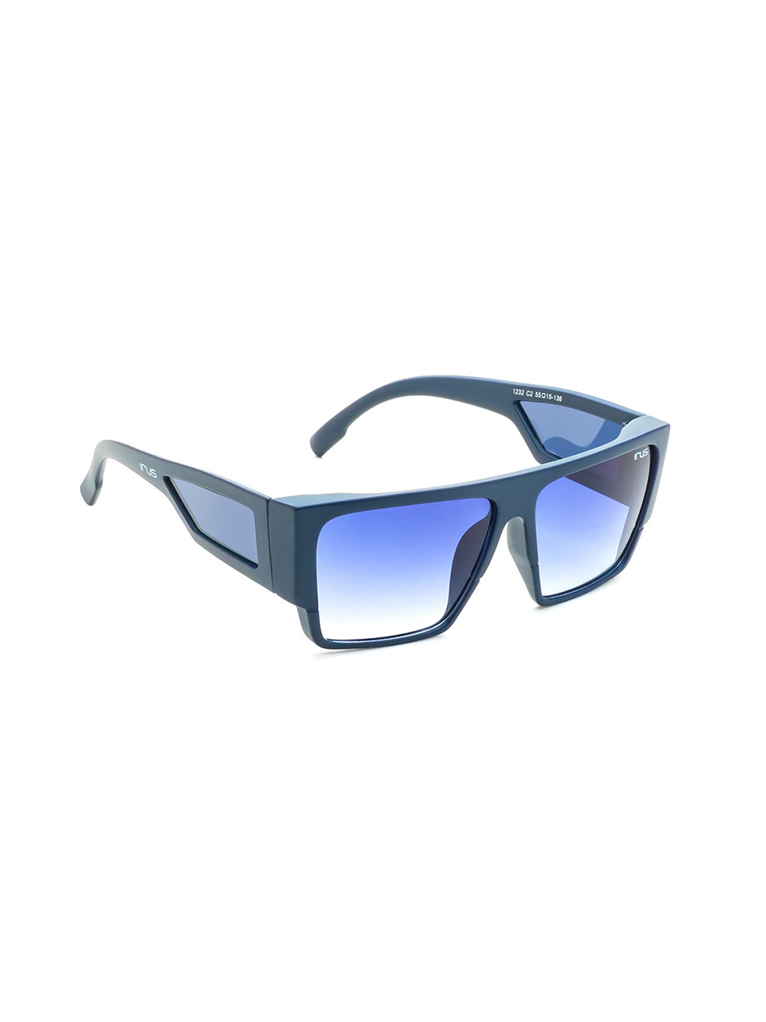 

IRUS by IDEE Men Square Sunglasses with UV Protected Lens IRS1232C2SG, Blue