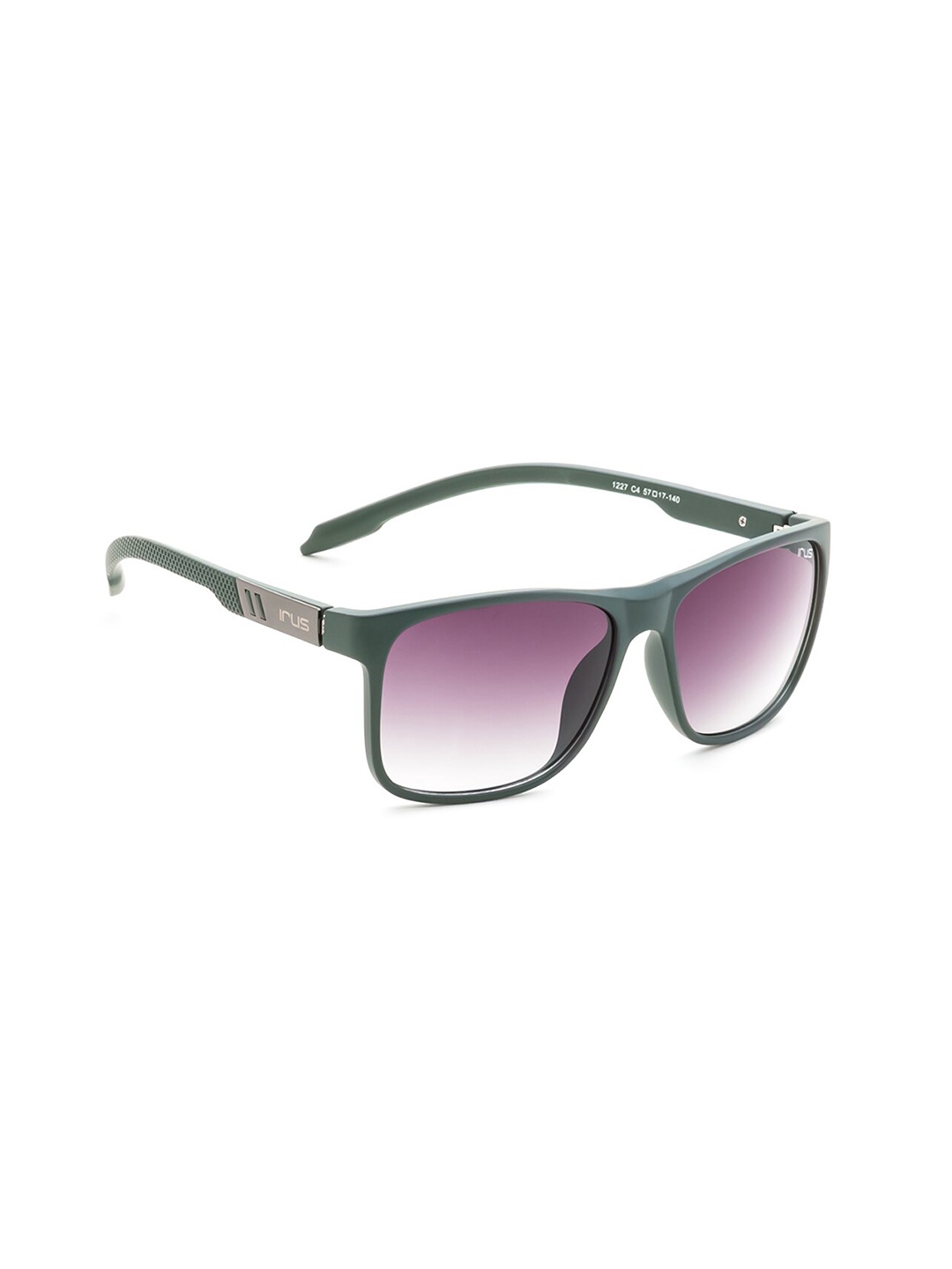

IRUS by IDEE Men Rectangle Sunglasses with UV Protected Lens IRS1227C4SG, Purple