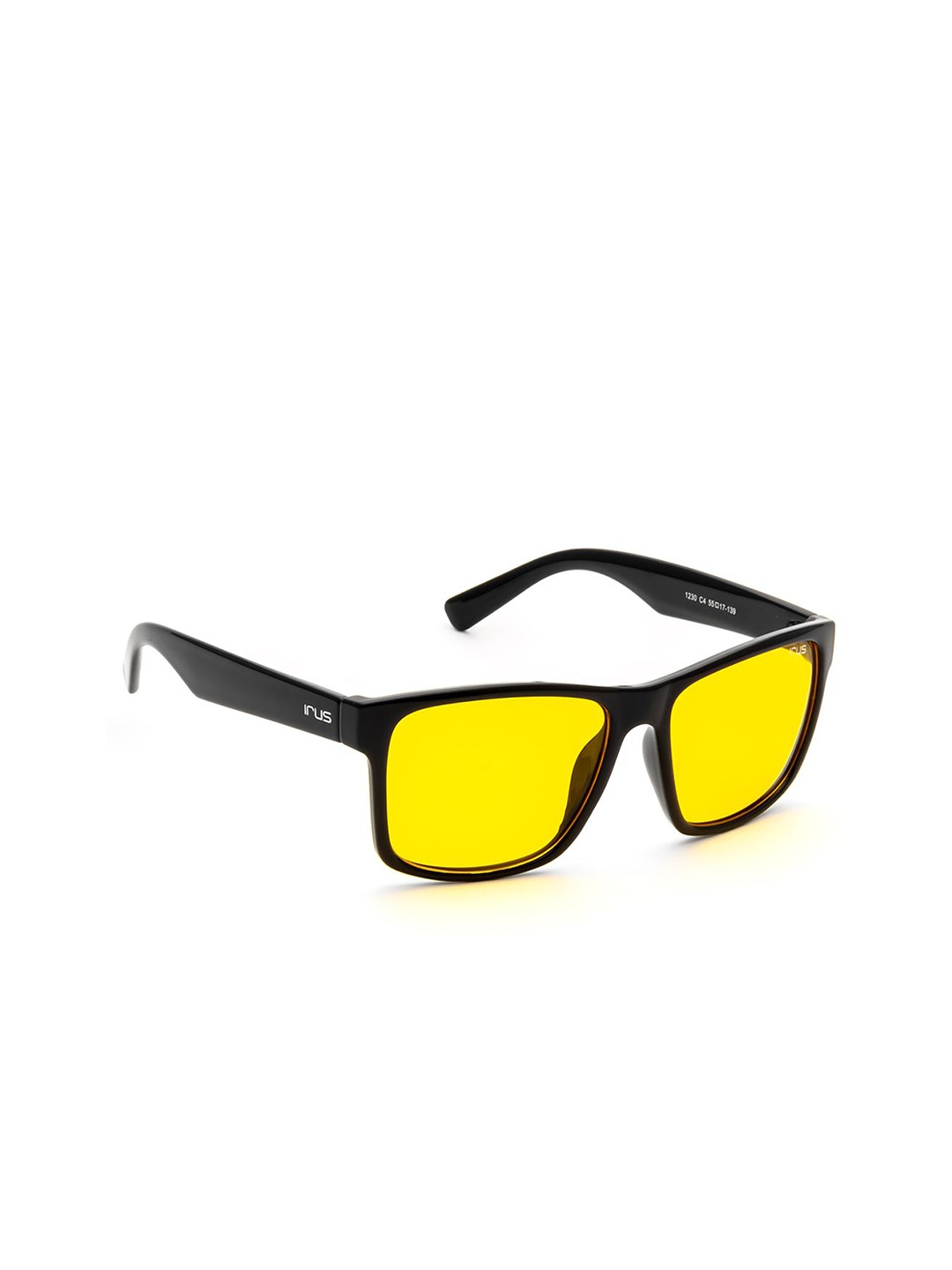

IRUS by IDEE Men Square Sunglasses with UV Protected Lens IRS1230C4SG, Yellow
