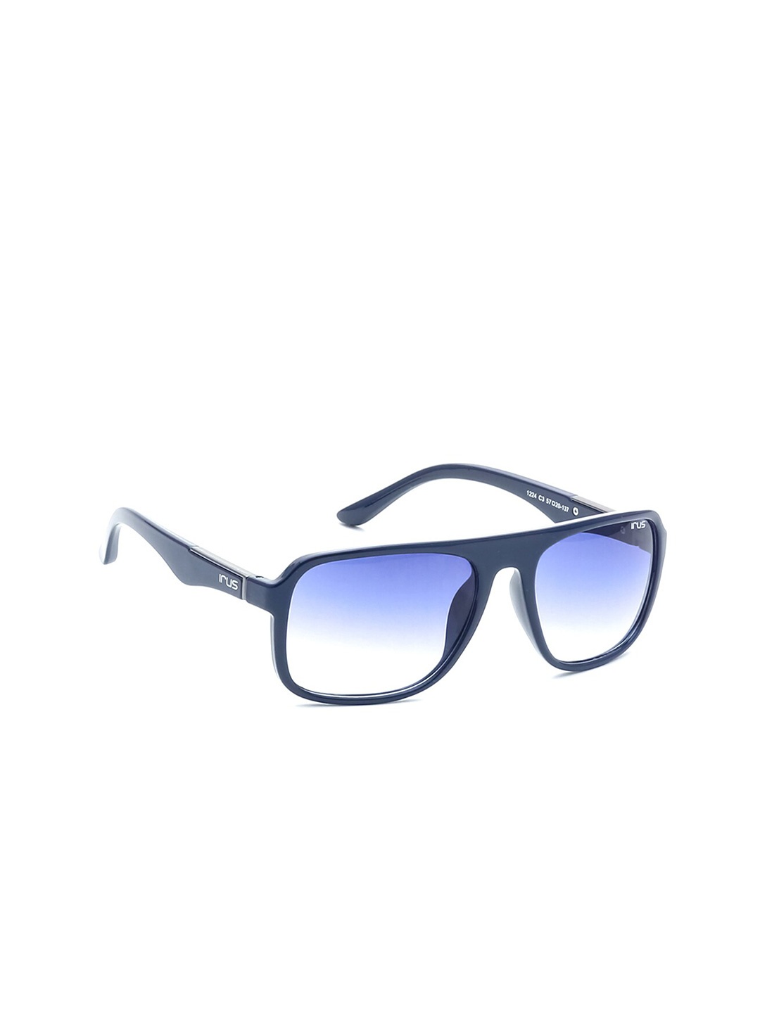 

IRUS by IDEE Men Rectangle Sunglasses with UV Protected Lens IRS1224C3SG, Blue